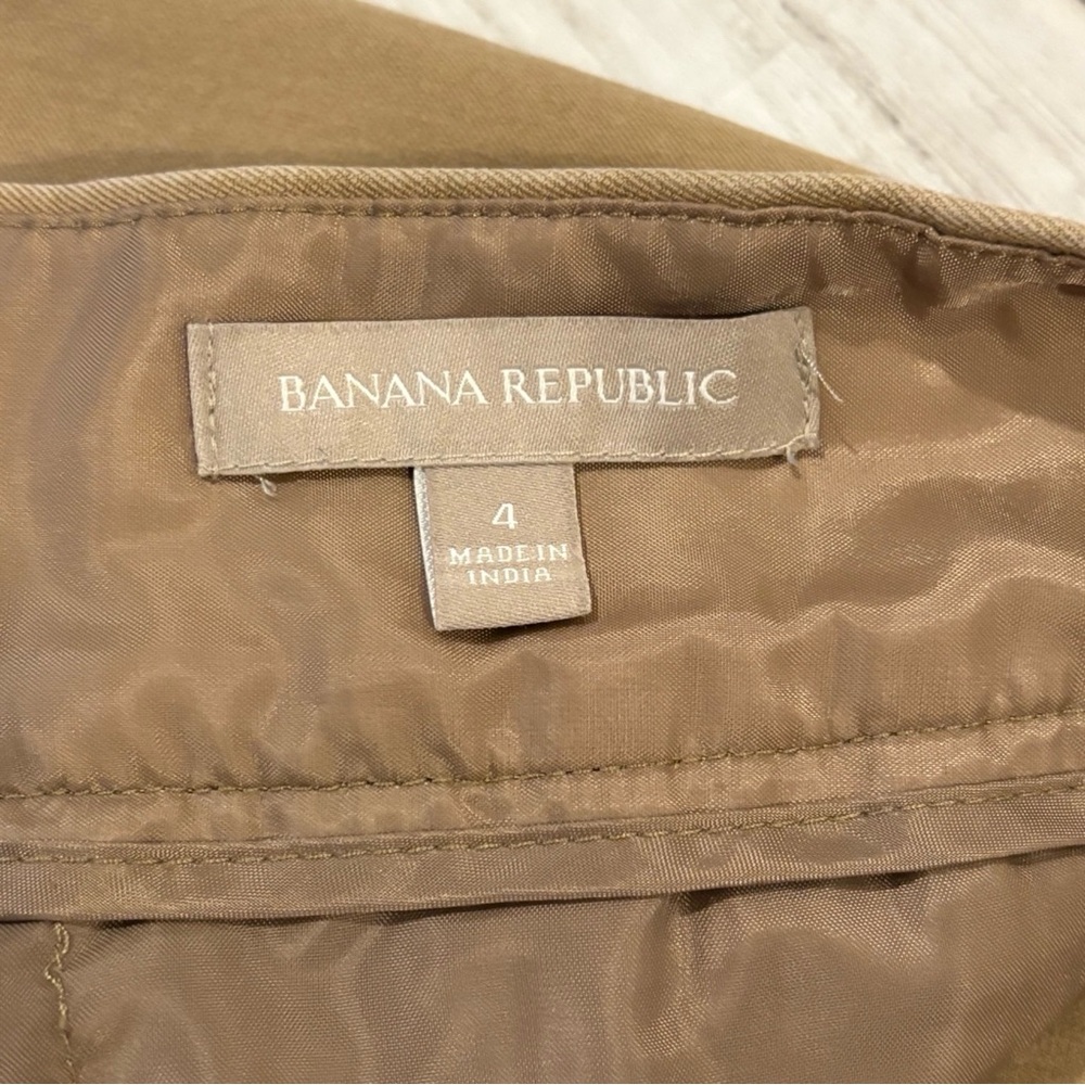 Banana Republic Size 4 Cotton Pencil Skirt, Tan Khaki above knee career - Picture 10 of 12